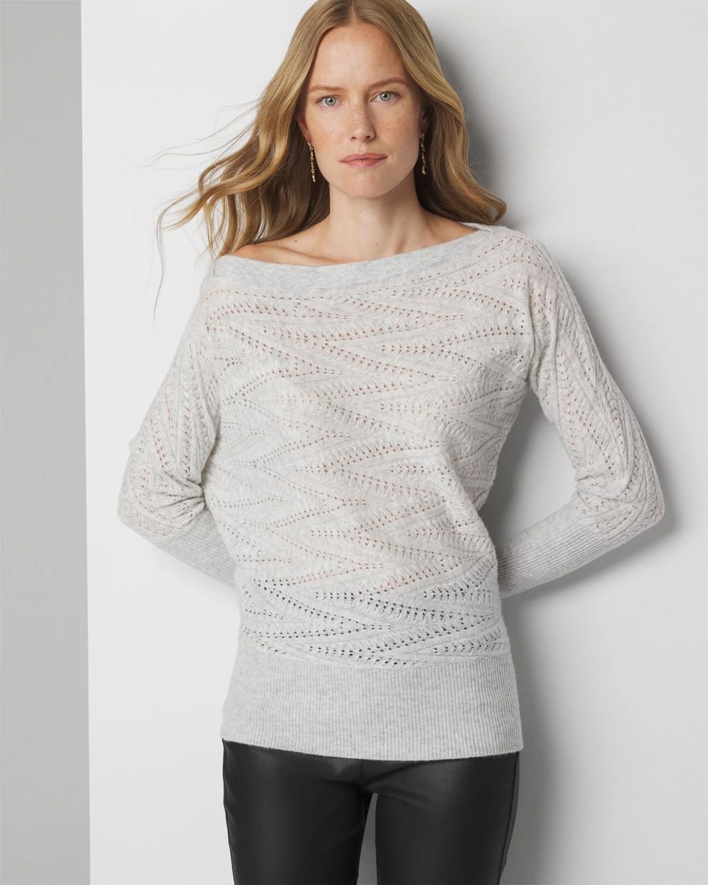 トップス asymmetry hole pullover